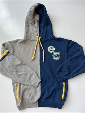 DISNEY Cruise Line Two-Tone Navy & Gray Hoodie with Yellow Accents